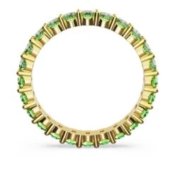 Swarovski Matrix Ring Round Cut, Green, Gold-tone Plated -Jewelry Store matrix ring round cut green gold tone plated swarovski 5658658 4