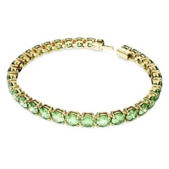 Swarovski Matrix Tennis Bracelet Round Cut, Medium, Green, Gold-tone Plated 9 Swarovski Matrix Tennis Bracelet Round Cut, Medium, Green, Gold-tone Plated -Jewelry Store matrix tennis bracelet round cut medium green gold tone plated swarovski 5658849 2