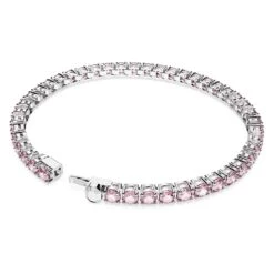 Swarovski Matrix Tennis Bracelet Round Cut, Small, Pink, Rhodium Plated 12 Swarovski Matrix Tennis Bracelet Round Cut, Small, Pink, Rhodium Plated -Jewelry Store matrix tennis bracelet round cut small pink rhodium plated swarovski 5648931 4