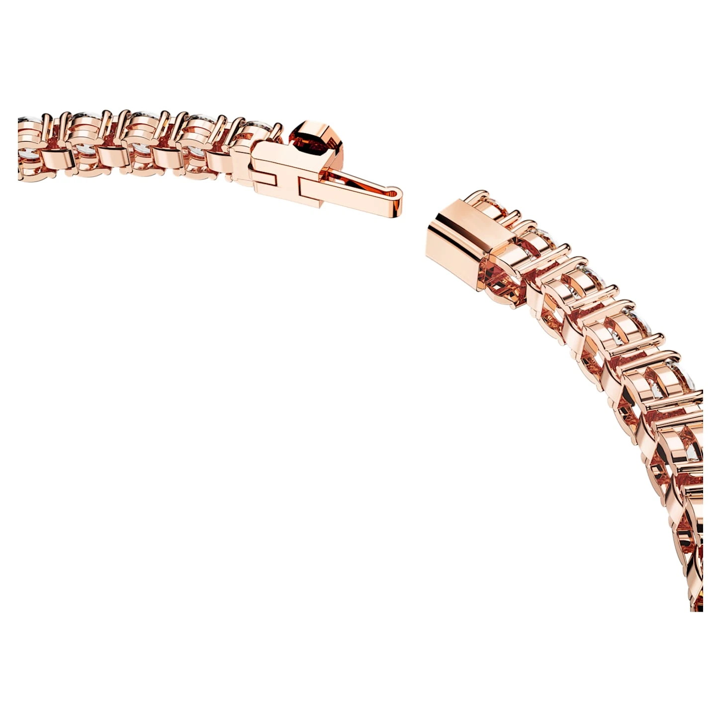 Swarovski Matrix Tennis Bracelet Round Cut, Small, White, Rose Gold-tone Plated 6 Swarovski Matrix Tennis Bracelet Round Cut, Small, White, Rose Gold-tone Plated - Image 4