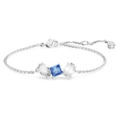 Swarovski Mesmera Bracelet Mixed Cuts, Blue, Rhodium Plated -Jewelry Store mesmera bracelet mixed cuts blue rhodium plated swarovski 5668359 1