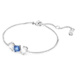 Swarovski Mesmera Bracelet Mixed Cuts, Blue, Rhodium Plated -Jewelry Store mesmera bracelet mixed cuts blue rhodium plated swarovski 5668359 2