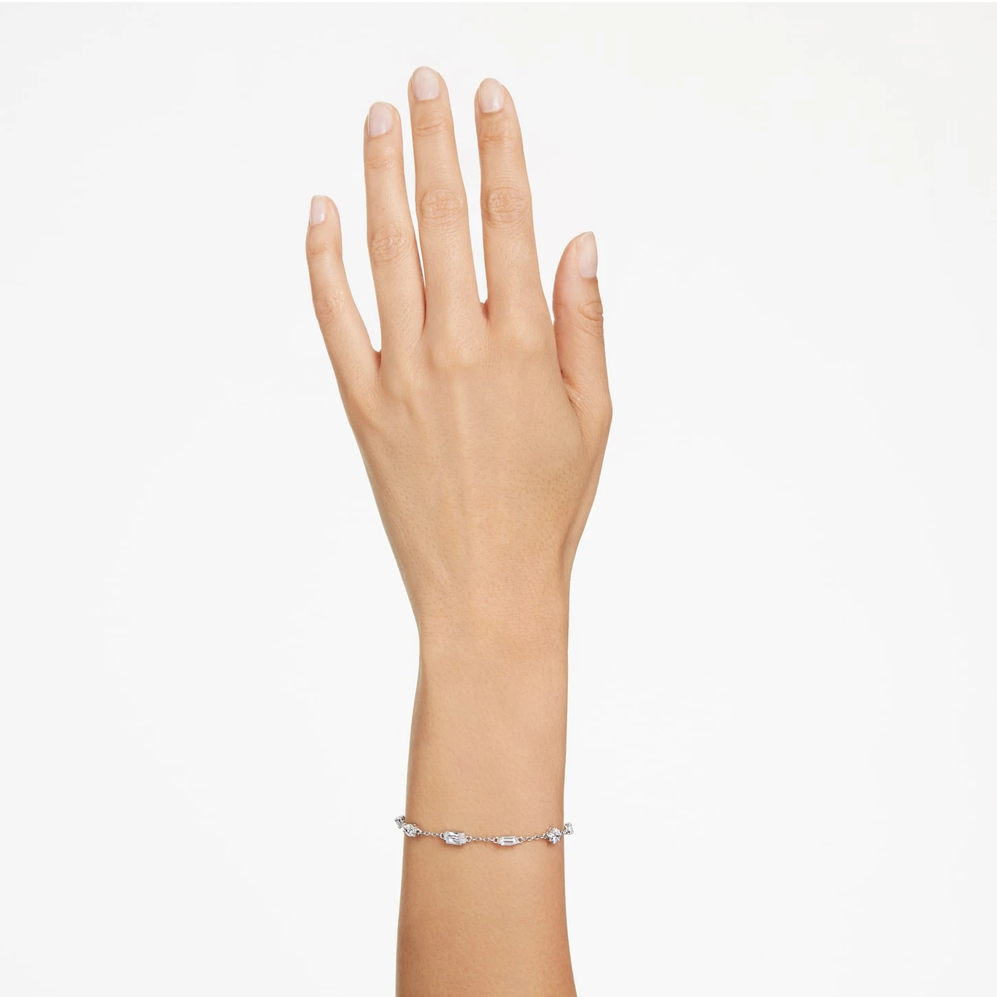 Swarovski Mesmera Bracelet Mixed Cuts, Scattered Design, White, Rhodium Plated 3 Swarovski Mesmera Bracelet Mixed Cuts, Scattered Design, White, Rhodium Plated