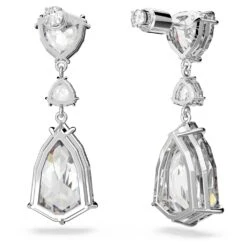 Swarovski Mesmera Drop Earrings Mixed Cuts, White, Rhodium Plated -Jewelry Store mesmera drop earrings mixed cuts white rhodium plated swarovski 5652038 4