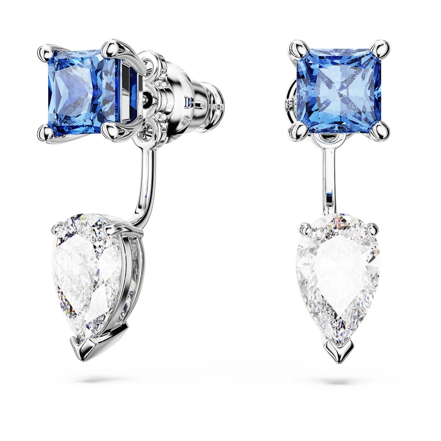 Swarovski Mesmera Earring Jackets Mixed Cuts, Detachable, Blue, Rhodium Plated 4 Swarovski Mesmera Earring Jackets Mixed Cuts, Detachable, Blue, Rhodium Plated - Image 2
