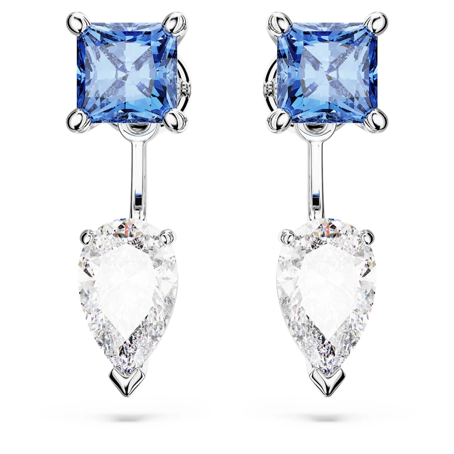 Swarovski Mesmera Earring Jackets Mixed Cuts, Detachable, Blue, Rhodium Plated 5 Swarovski Mesmera Earring Jackets Mixed Cuts, Detachable, Blue, Rhodium Plated - Image 3