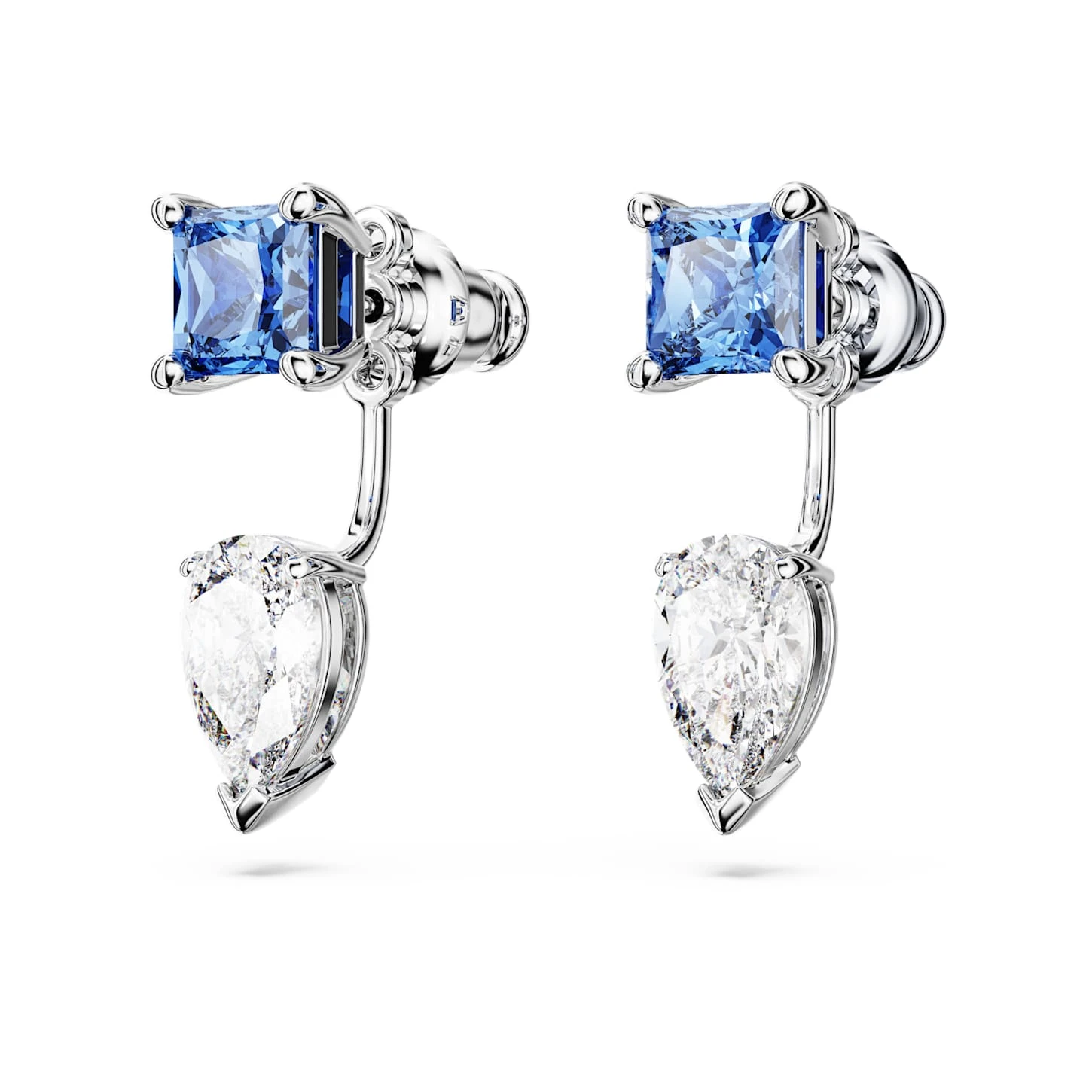 Swarovski Mesmera Earring Jackets Mixed Cuts, Detachable, Blue, Rhodium Plated 6 Swarovski Mesmera Earring Jackets Mixed Cuts, Detachable, Blue, Rhodium Plated - Image 4