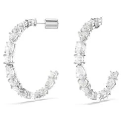 Swarovski Mesmera Hoop Earrings Mixed Cuts, White, Rhodium Plated 11 Swarovski Mesmera Hoop Earrings Mixed Cuts, White, Rhodium Plated -Jewelry Store mesmera hoop earrings mixed cuts white rhodium plated swarovski 5672834 3