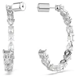 Swarovski Mesmera Hoop Earrings Mixed Cuts, White, Rhodium Plated 12 Swarovski Mesmera Hoop Earrings Mixed Cuts, White, Rhodium Plated -Jewelry Store mesmera hoop earrings mixed cuts white rhodium plated swarovski 5672834 4