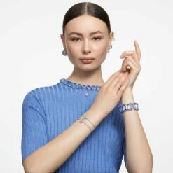 Swarovski Millenia Bangle Octagon Cut, Pavé, Blue, Rhodium Plated 11 Swarovski Millenia Bangle Octagon Cut, Pavé, Blue, Rhodium Plated -Jewelry Store millenia bangle octagon cut pavC3A9 blue rhodium plated swarovski 5620556 4