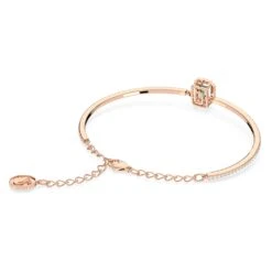 Swarovski Millenia Bangle Octagon Cut, Pavé, Green, Rose Gold-tone Plated -Jewelry Store millenia bangle octagon cut pavC3A9 green rose gold tone plated swarovski 5650071 4