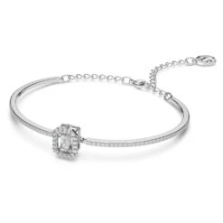 Swarovski Millenia Bangle Octagon Cut, Pavé, White, Rhodium Plated -Jewelry Store millenia bangle octagon cut pavC3A9 white rhodium plated swarovski 5638494 2