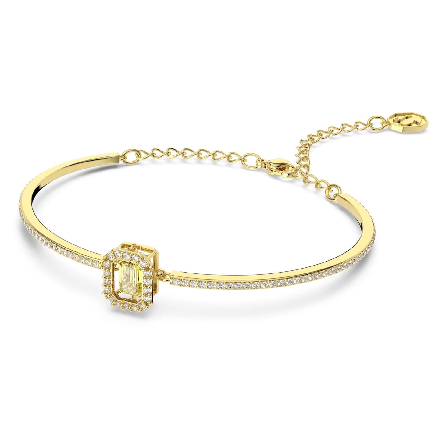 Swarovski Millenia Bangle Octagon Cut, Pavé, Yellow, Gold-tone Plated 5 Swarovski Millenia Bangle Octagon Cut, Pavé, Yellow, Gold-tone Plated - Image 3