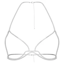 Swarovski Millenia Body Chain Round Cut, White, Rhodium Plated -Jewelry Store millenia body chain round cut white rhodium plated swarovski 5615858 4