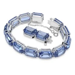 Swarovski Millenia Bracelet Octagon Cut, Blue, Rhodium Plated -Jewelry Store millenia bracelet octagon cut blue rhodium plated swarovski 5614927 2
