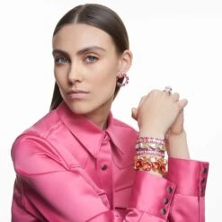 Swarovski Millenia Bracelet Octagon Cut, Pink, Rhodium Plated -Jewelry Store millenia bracelet octagon cut pink rhodium plated swarovski 5610363 4