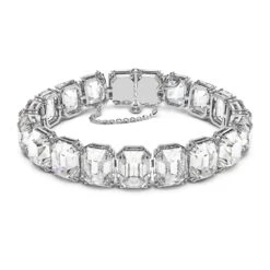 Swarovski Millenia Bracelet Octagon Cut, White, Rhodium Plated -Jewelry Store millenia bracelet octagon cut white rhodium plated swarovski 5618699 1