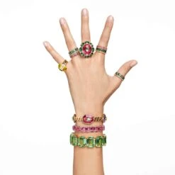 Swarovski Millenia Bracelet Oversized Crystals, Octagon Cut, Green, Gold-tone Plated -Jewelry Store millenia bracelet oversized crystals octagon cut green gold tone plated swarovski 5598347 5