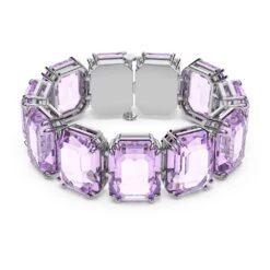 Swarovski Millenia Bracelet Oversized Crystals, Octagon Cut, Purple, Rhodium Plated -Jewelry Store millenia bracelet oversized crystals octagon cut purple rhodium plated swarovski 5638492 1