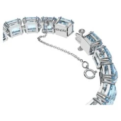 Swarovski Millenia Bracelet Square Cut, Medium, Blue, Rhodium Plated -Jewelry Store millenia bracelet square cut medium blue rhodium plated swarovski 5614924 3