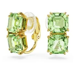 Swarovski Millenia Clip Earrings Square Cut, Green, Gold-tone Plated 12 Swarovski Millenia Clip Earrings Square Cut, Green, Gold-tone Plated -Jewelry Store millenia clip earrings square cut green gold tone plated swarovski 5654559 2