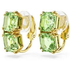 Swarovski Millenia Clip Earrings Square Cut, Green, Gold-tone Plated 13 Swarovski Millenia Clip Earrings Square Cut, Green, Gold-tone Plated -Jewelry Store millenia clip earrings square cut green gold tone plated swarovski 5654559 3