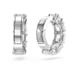 Swarovski Millenia Clip Earrings Square Cut, White, Rhodium Plated -Jewelry Store millenia clip earrings square cut white rhodium plated swarovski 5654557 4