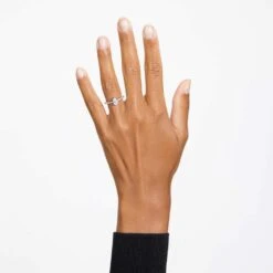 Swarovski Millenia Cocktail Ring Pear Cut, Pavé, White, Rhodium Plated -Jewelry Store millenia cocktail ring pear cut pavC3A9 white rhodium plated swarovski 5638776 4