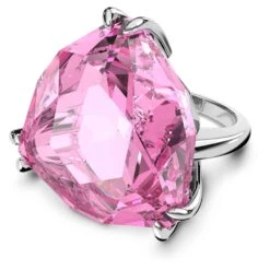Swarovski Millenia Cocktail Ring Trilliant Cut, Pink, Rhodium Plated -Jewelry Store millenia cocktail ring trilliant cut pink rhodium plated swarovski 5614922 4
