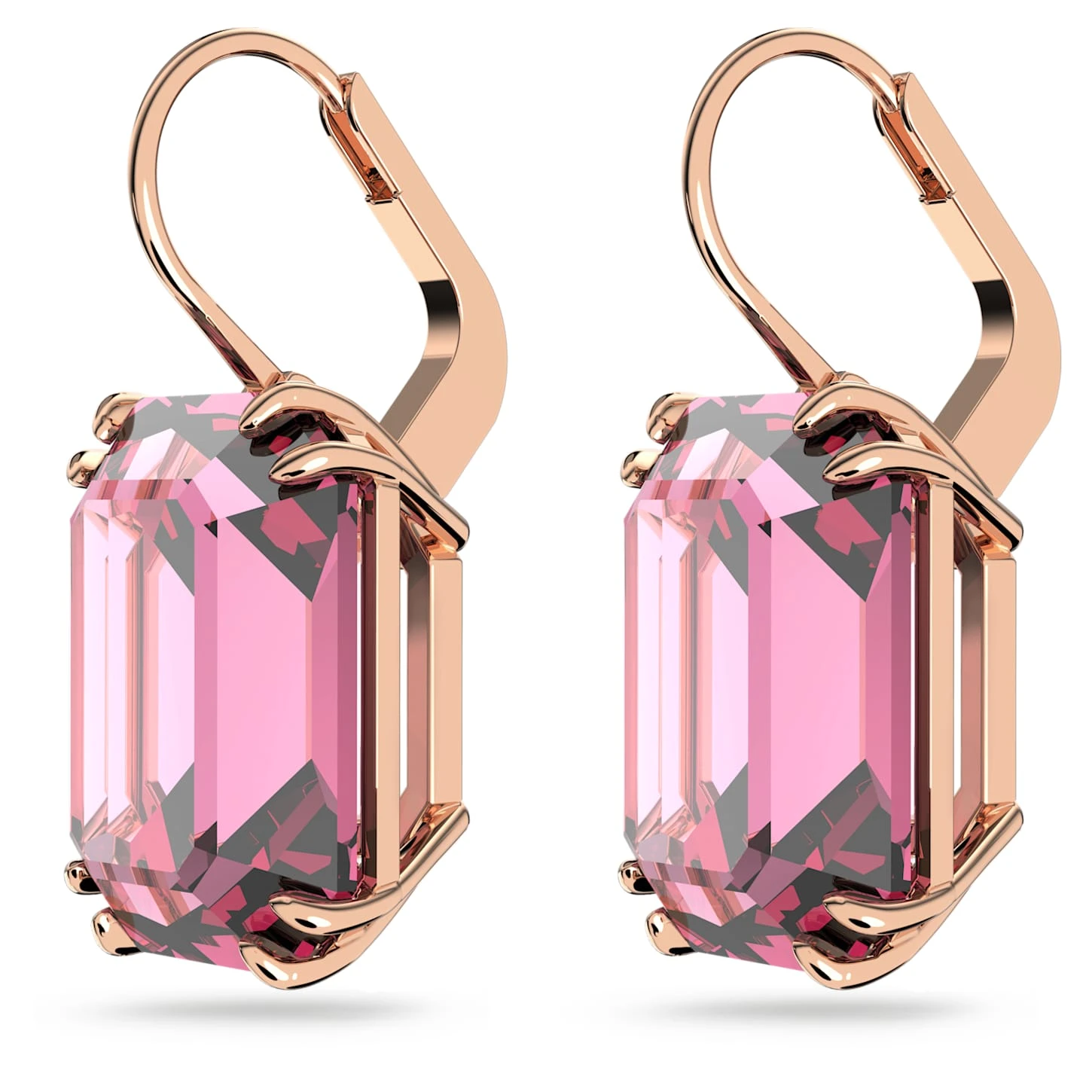 Swarovski Millenia Drop Earrings Octagon Cut, Pink, Rose Gold-tone Plated 6 Swarovski Millenia Drop Earrings Octagon Cut, Pink, Rose Gold-tone Plated - Image 4