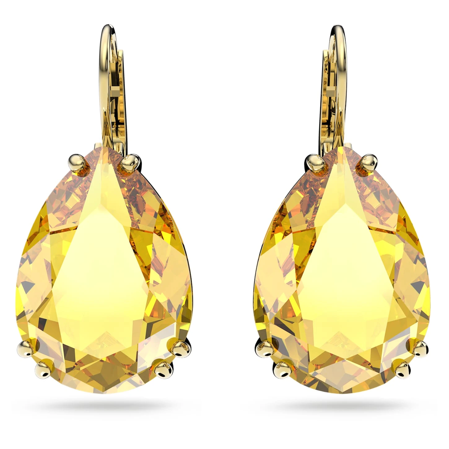 Swarovski Millenia Drop Earrings Pear Cut, Yellow, Gold-tone Plated 4 Swarovski Millenia Drop Earrings Pear Cut, Yellow, Gold-tone Plated - Image 2