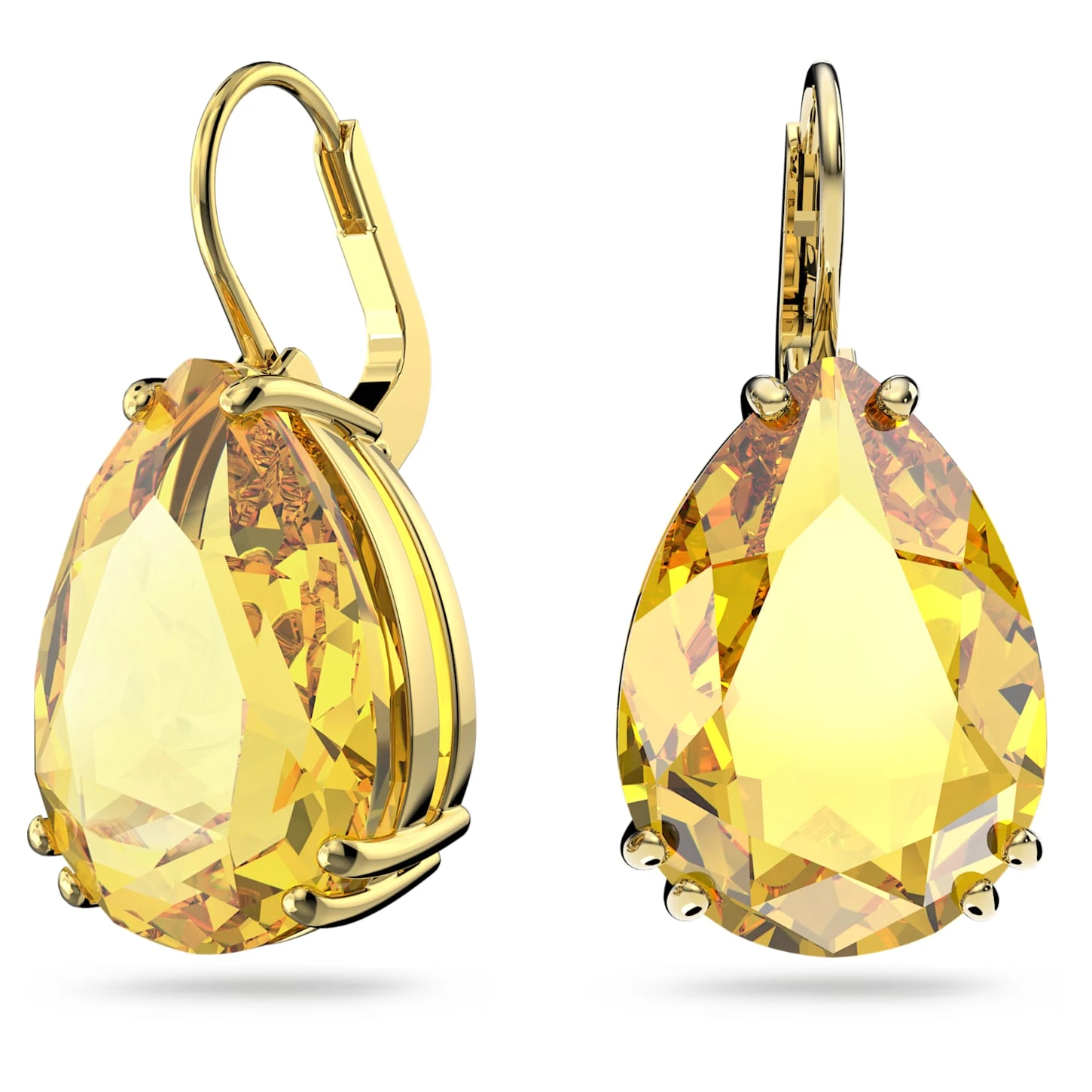 Swarovski Millenia Drop Earrings Pear Cut, Yellow, Gold-tone Plated 5 Swarovski Millenia Drop Earrings Pear Cut, Yellow, Gold-tone Plated - Image 3