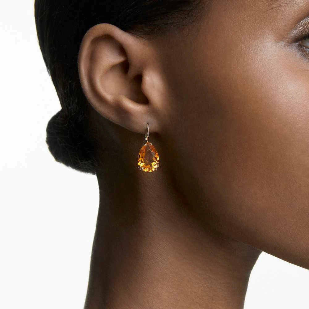 Swarovski Millenia Drop Earrings Pear Cut, Yellow, Gold-tone Plated 6 Swarovski Millenia Drop Earrings Pear Cut, Yellow, Gold-tone Plated - Image 4