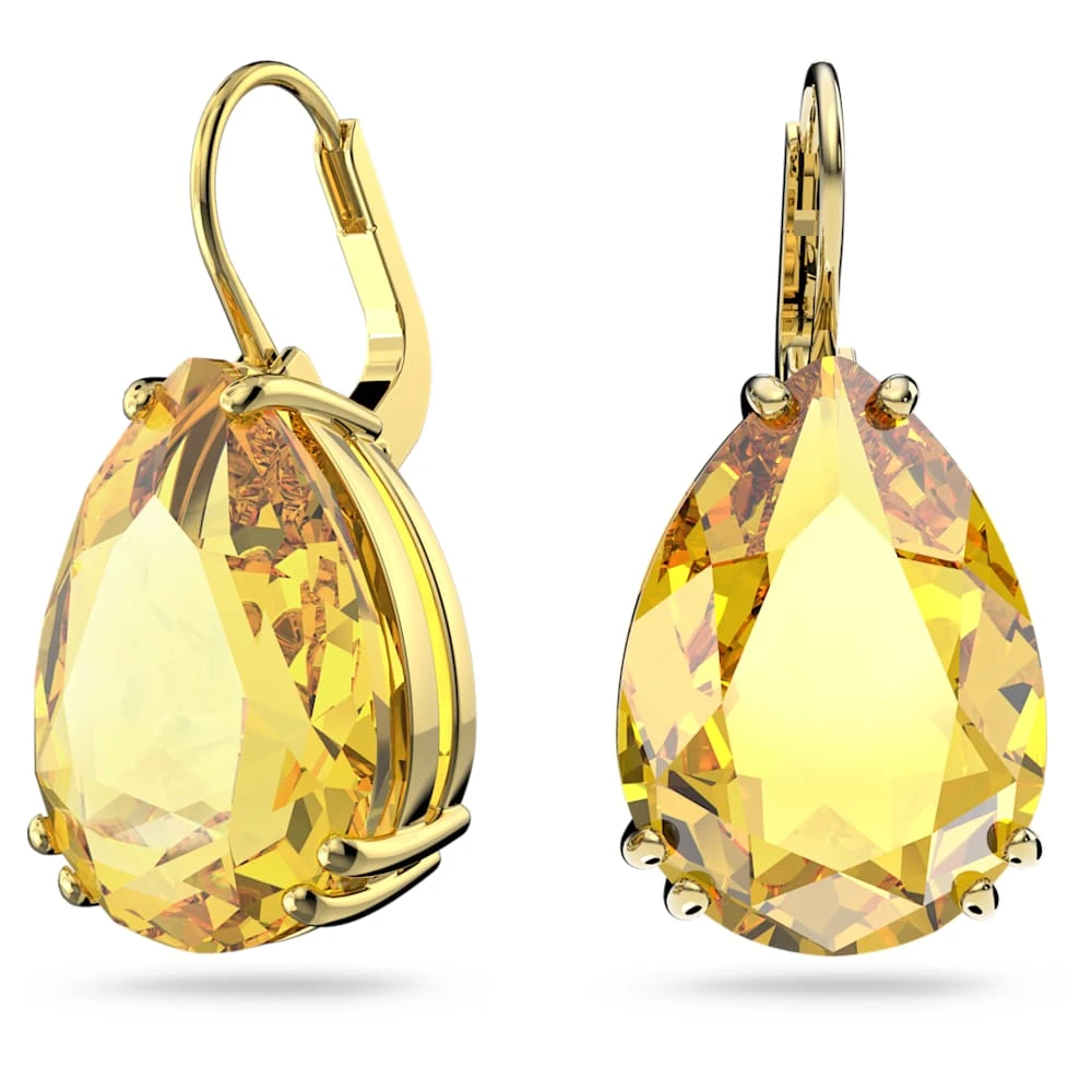 Swarovski Millenia Drop Earrings Pear Cut, Yellow, Gold-tone Plated 8 Swarovski Millenia Drop Earrings Pear Cut, Yellow, Gold-tone Plated - Image 6