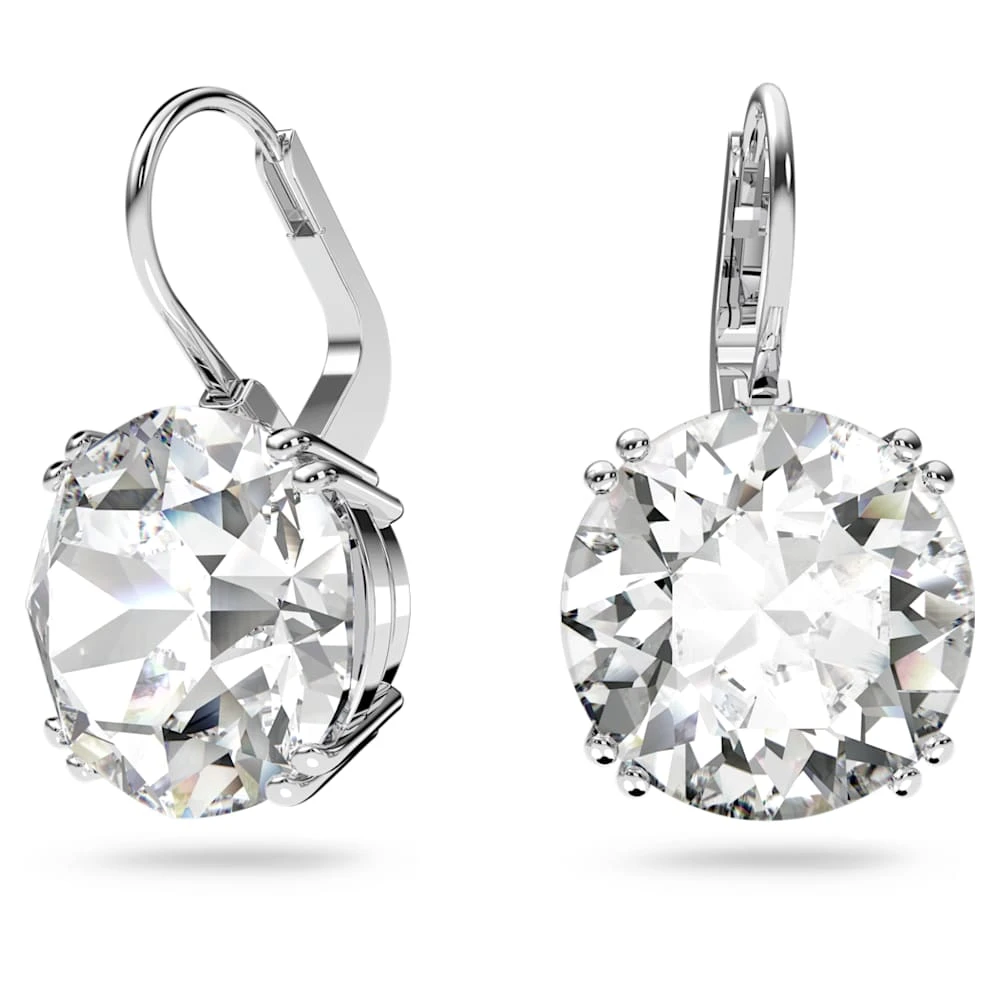 Swarovski Millenia Drop Earrings Round Cut, White, Rhodium Plated 7 Swarovski Millenia Drop Earrings Round Cut, White, Rhodium Plated - Image 5