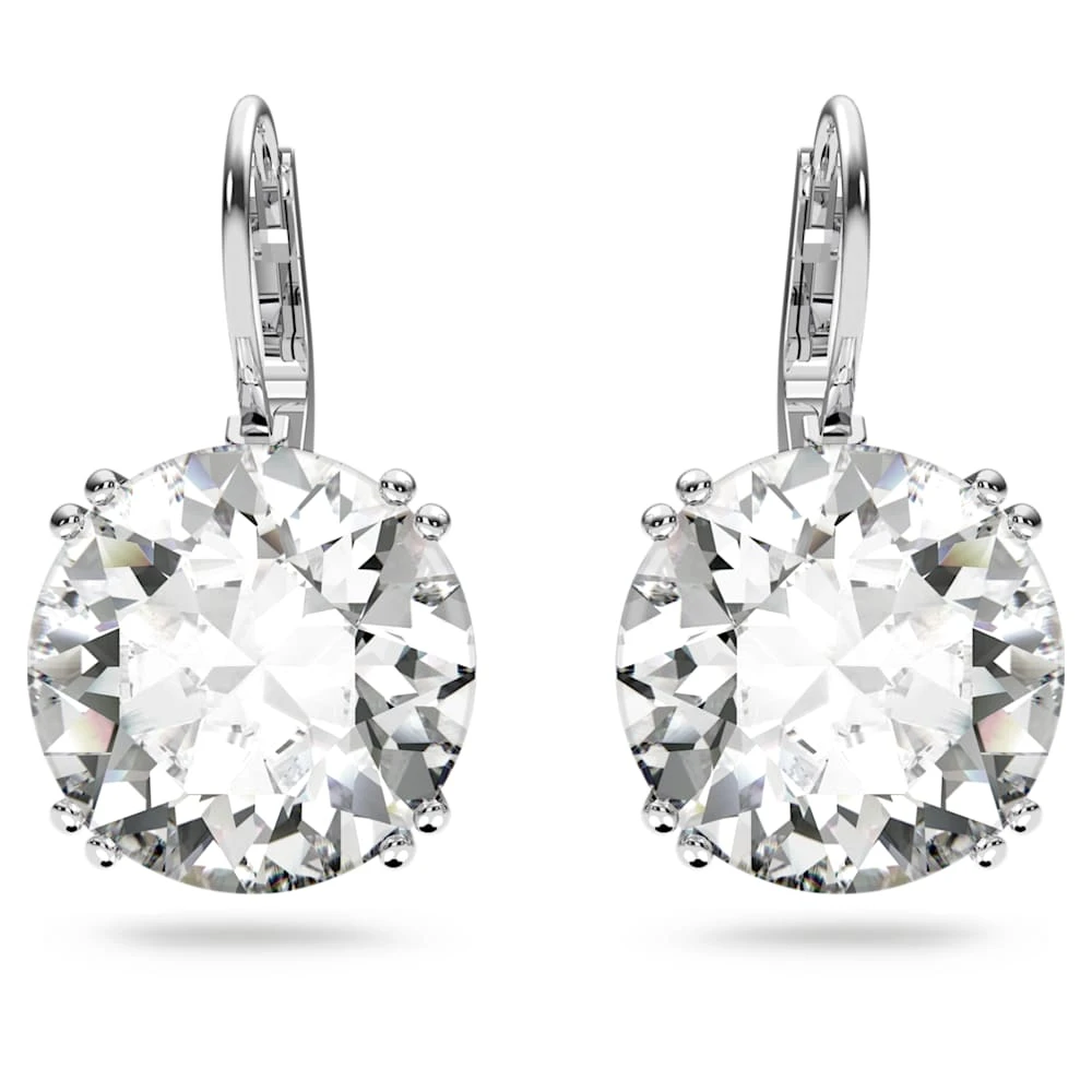 Swarovski Millenia Drop Earrings Round Cut, White, Rhodium Plated 8 Swarovski Millenia Drop Earrings Round Cut, White, Rhodium Plated - Image 6