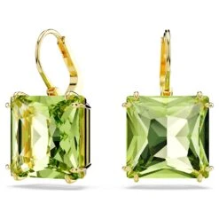 Swarovski Millenia Drop Earrings Square Cut, Green, Gold-tone Plated -Jewelry Store millenia drop earrings square cut green gold tone plated swarovski 5636564 2