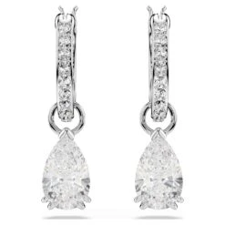 Swarovski Millenia Hoop Earrings Pear Cut, White, Rhodium Plated 9 Swarovski Millenia Hoop Earrings Pear Cut, White, Rhodium Plated -Jewelry Store millenia hoop earrings pear cut white rhodium plated swarovski 5636716 2