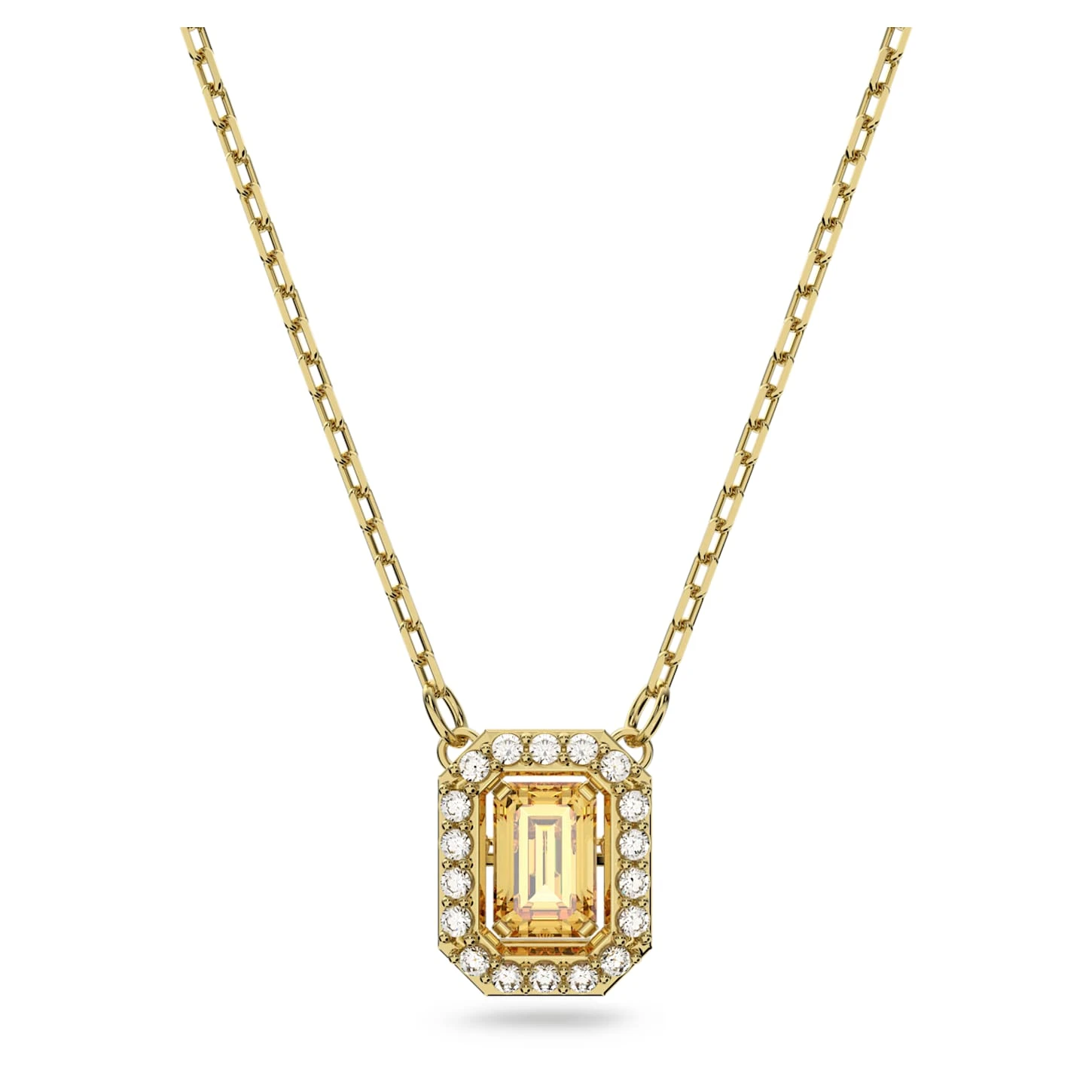 Swarovski Millenia Necklace Octagon Cut, Yellow, Gold-tone Plated 4 Swarovski Millenia Necklace Octagon Cut, Yellow, Gold-tone Plated - Image 2
