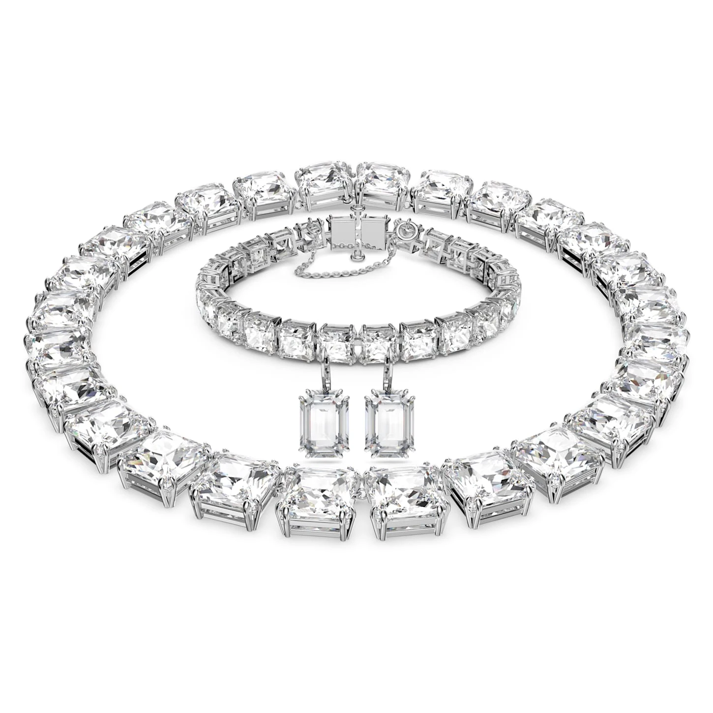 Swarovski Millenia Set Mixed Cuts, White, Rhodium Plated 4 Swarovski Millenia Set Mixed Cuts, White, Rhodium Plated - Image 2