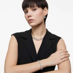 Swarovski Millenia Set Mixed Cuts, White, Rhodium Plated