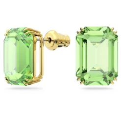 Swarovski Millenia Stud Earrings Octagon Cut, Green, Gold-tone Plated -Jewelry Store millenia stud earrings octagon cut green gold tone plated swarovski 5638489 2