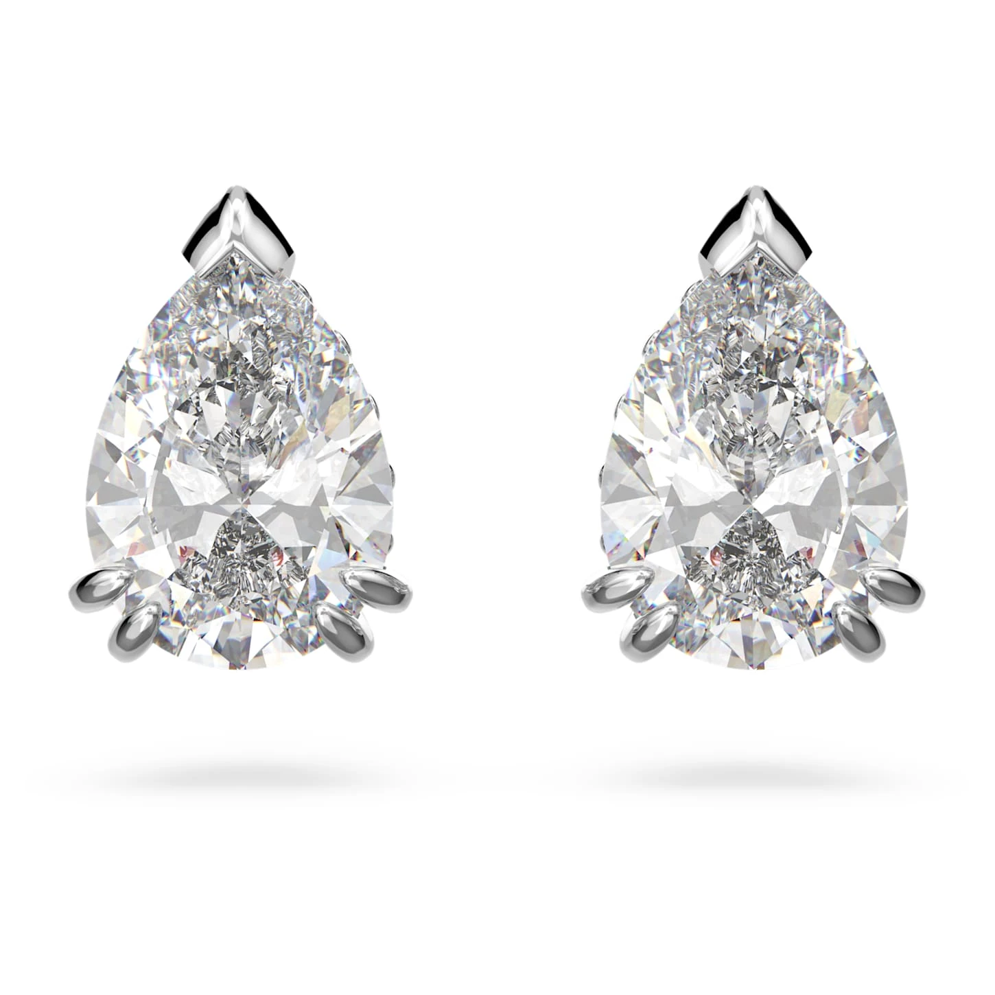 Swarovski Millenia Stud Earrings Pear Cut, White, Rhodium Plated 4 Swarovski Millenia Stud Earrings Pear Cut, White, Rhodium Plated - Image 2