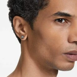 Swarovski Millenia Stud Earrings Square Cut, Black, Ruthenium Plated -Jewelry Store millenia stud earrings square cut black ruthenium plated swarovski 5642511 4