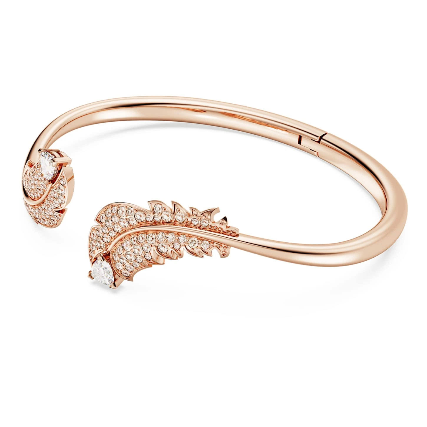 Swarovski Nice Bangle Feather, White, Rose Gold-tone Plated 5 Swarovski Nice Bangle Feather, White, Rose Gold-tone Plated - Image 3