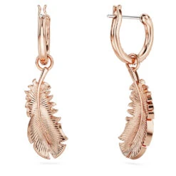 Swarovski Nice Drop Earrings Feather, White, Rose Gold-tone Plated -Jewelry Store nice drop earrings feather white rose gold tone plated swarovski 5663486 4