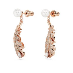 Swarovski Nice Drop Earrings Mixed Cuts, Feather, White, Rose Gold-tone Plated 10 Swarovski Nice Drop Earrings Mixed Cuts, Feather, White, Rose Gold-tone Plated -Jewelry Store nice drop earrings mixed cuts feather white rose gold tone plated swarovski 5663487 3