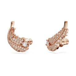 Swarovski Nice Stud Earrings Feather, White, Rose Gold-tone Plated 10 Swarovski Nice Stud Earrings Feather, White, Rose Gold-tone Plated -Jewelry Store nice stud earrings feather white rose gold tone plated swarovski 5663490 3