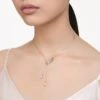 Swarovski Nice Y Pendant Feather, White, Rose Gold-tone Plated -Jewelry Store nice y pendant feather white rose gold tone plated swarovski 5663485