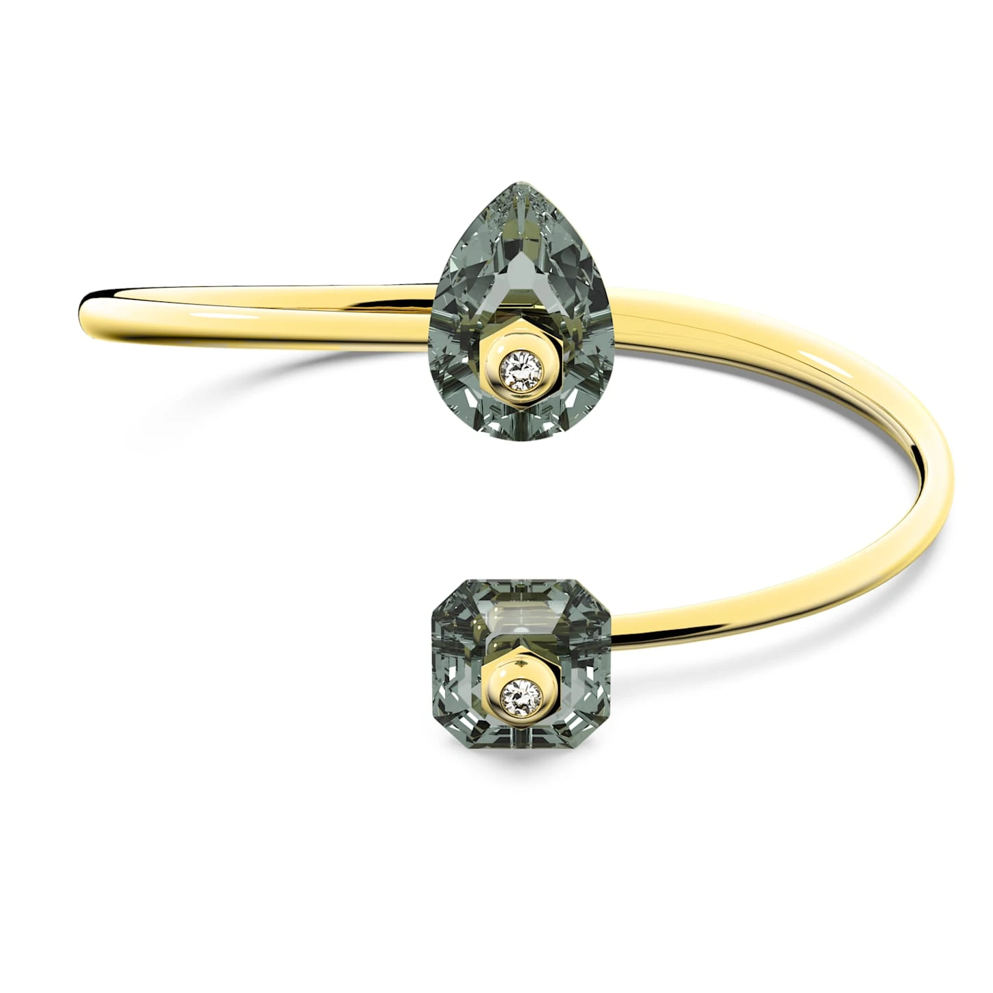 Swarovski Numina Bangle Mixed Cuts, Gray, Gold-tone Plated 4 Swarovski Numina Bangle Mixed Cuts, Gray, Gold-tone Plated - Image 2